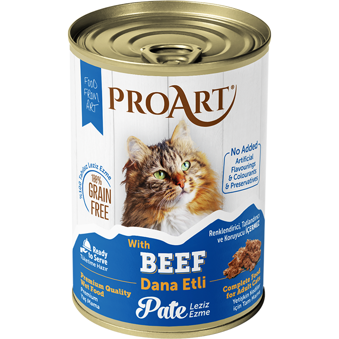 Proart Can Food Pate with Beef 400g